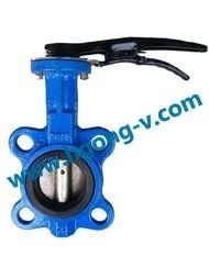 API/DIN Cast iron lug type wafer butterfly valve