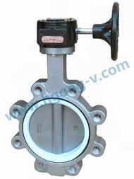 DIN DI worm gear lug wafer butterfly valve