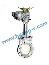 API/DIN carbon steel Electric flange knife gate valve